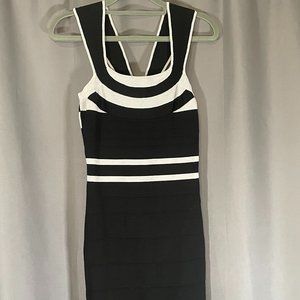 Express Black and Gray Bodycon Dress